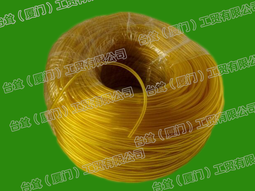 Circular knitting yellow tubing